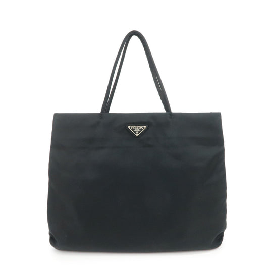 PRADA Triangle Logo Nylon Tote Bag Hand Bag Black B9024