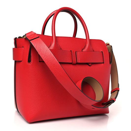 Amelia Soft Grain Calfskin Small Belt Bag Marais Bright Military Red
