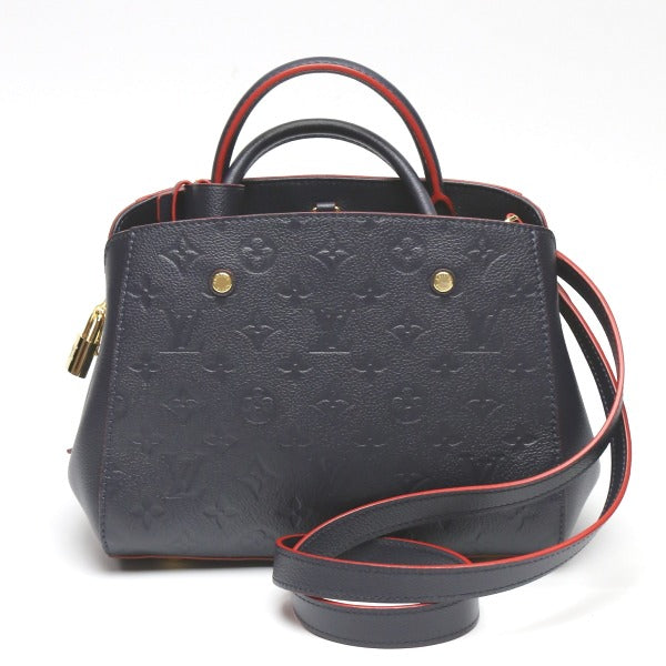Louis Vuitton Montaigne BB Monogram Implant Marine Rouge Shoulder Bag