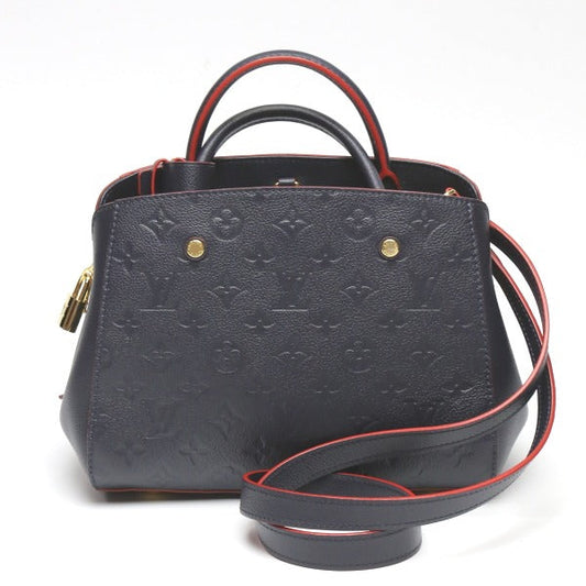 Louis Vuitton Montaigne BB Monogram Implant Marine Rouge Shoulder Bag