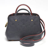 Louis Vuitton Montaigne BB Monogram Implant Marine Rouge Shoulder Bag