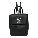 Louis Vuitton Calfskin Lockme Backpack Black
