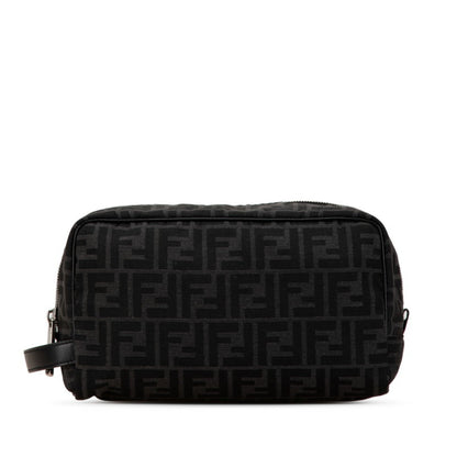 Fendi  Canvas Leather Clutch Bag Pouch (Pre-Owned)