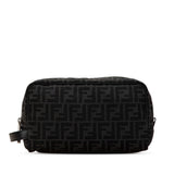 Fendi  Canvas Leather Clutch Bag Pouch (Pre-Owned)