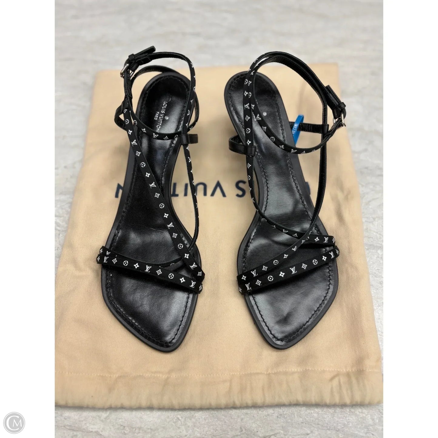 Sandals Luxury Designer By Louis Vuitton In Black, Size: 9