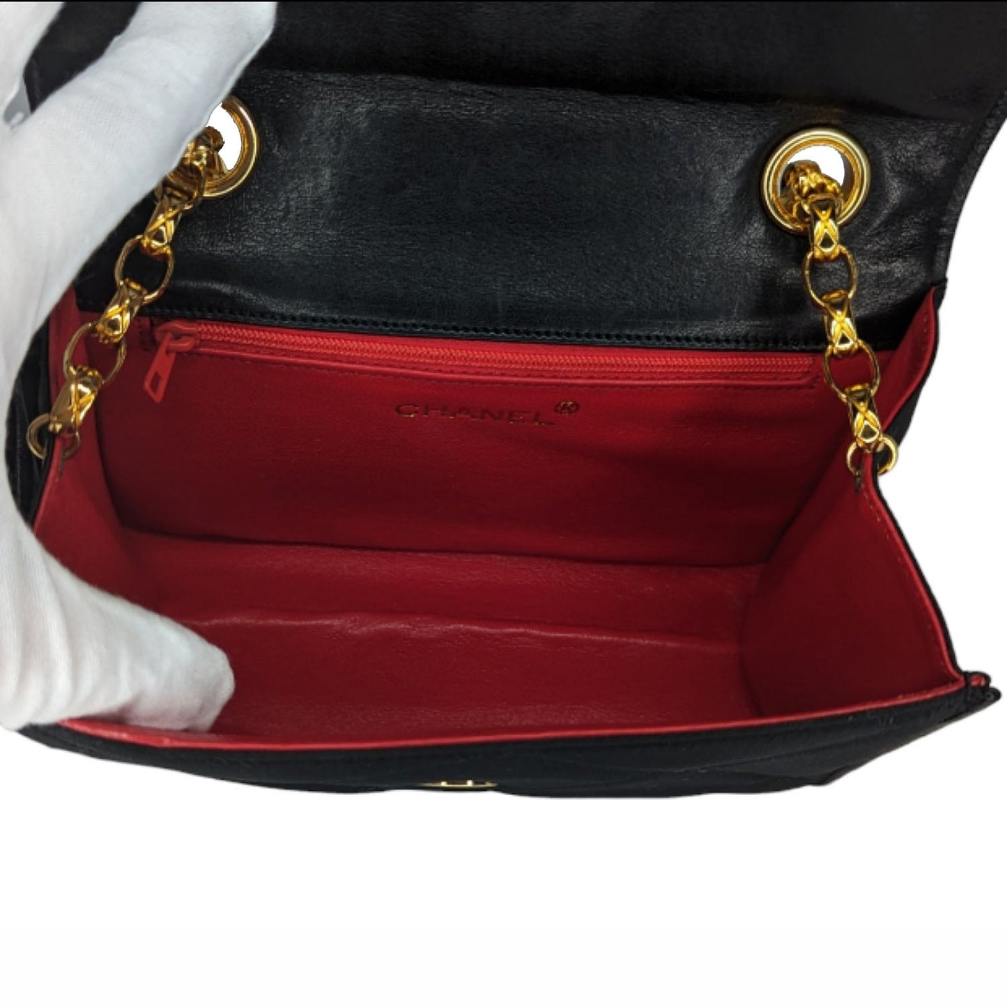 Chanel   Satin Quilted CC Tassel Flap Bag