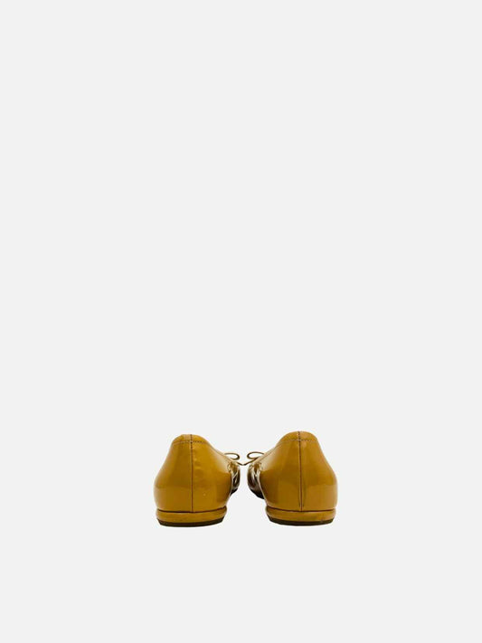 PRADA Bow Beige Size EU 39 Ballet Flats