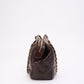 Chanel Brown Leather Shoulder Bag with Double Chain Handle