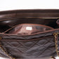 Chanel Brown Leather Shoulder Bag with Double Chain Handle