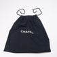 Chanel Printed Canvas Flap Bag with Black Leather Trim
