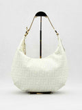 FENDI Chef Chain White & Grey Zucca Hobo bag