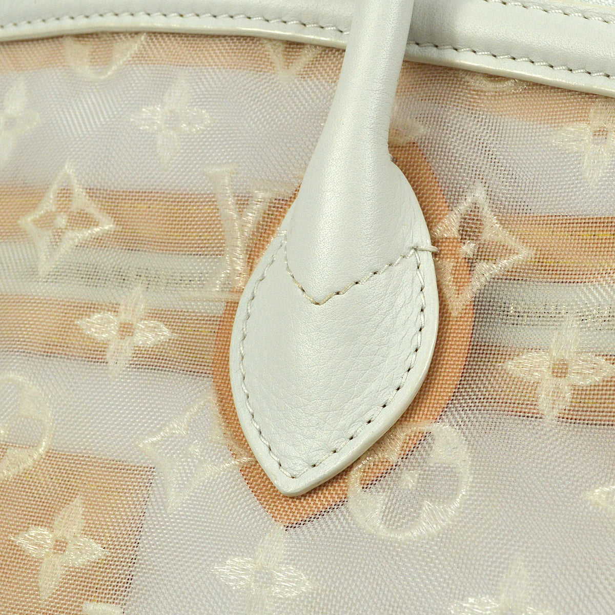 Louis Vuitton White Monogram Transparence Lockit Handbag M40699
