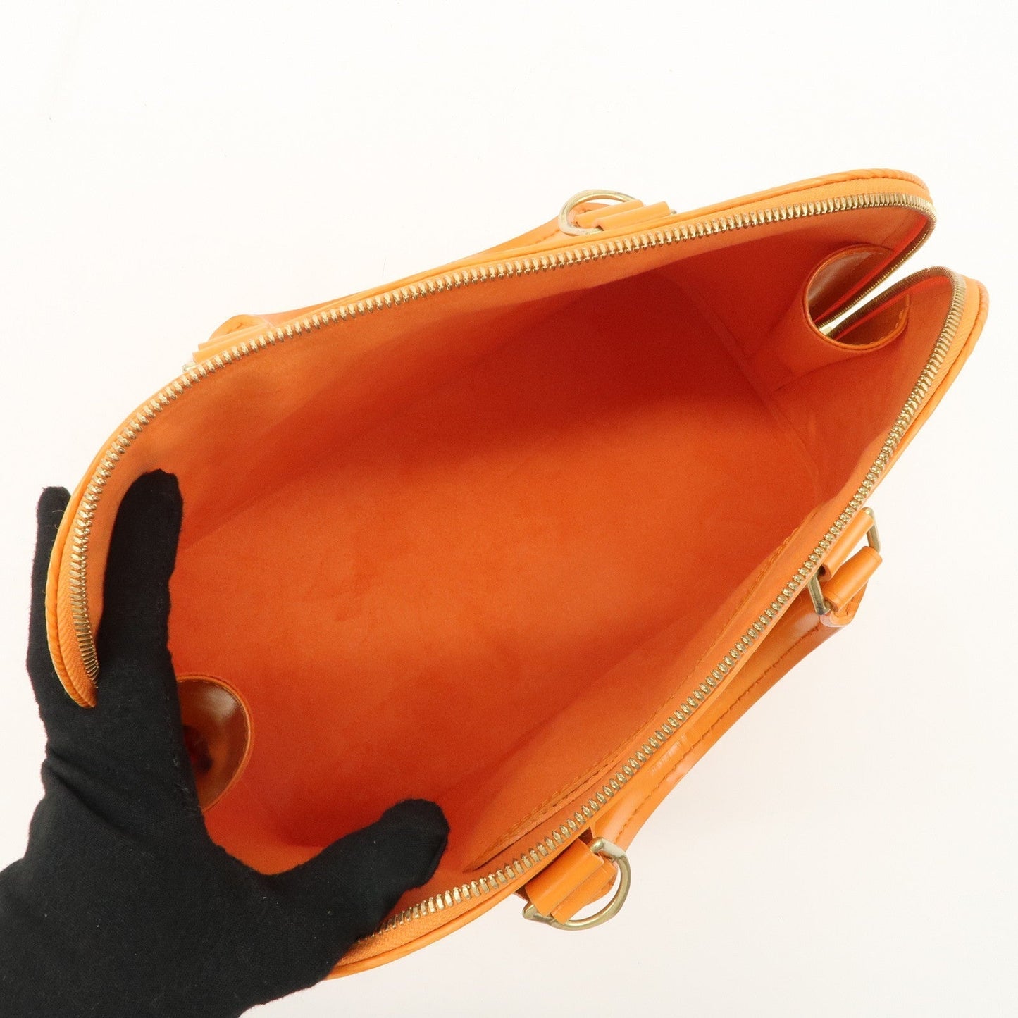 Louis Vuitton Epi Alma Hand Bag Mandarin Orange M5124H