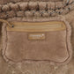 CHANEL Nubuck Fur Leather Shoulder Bag Hand Bag Beige