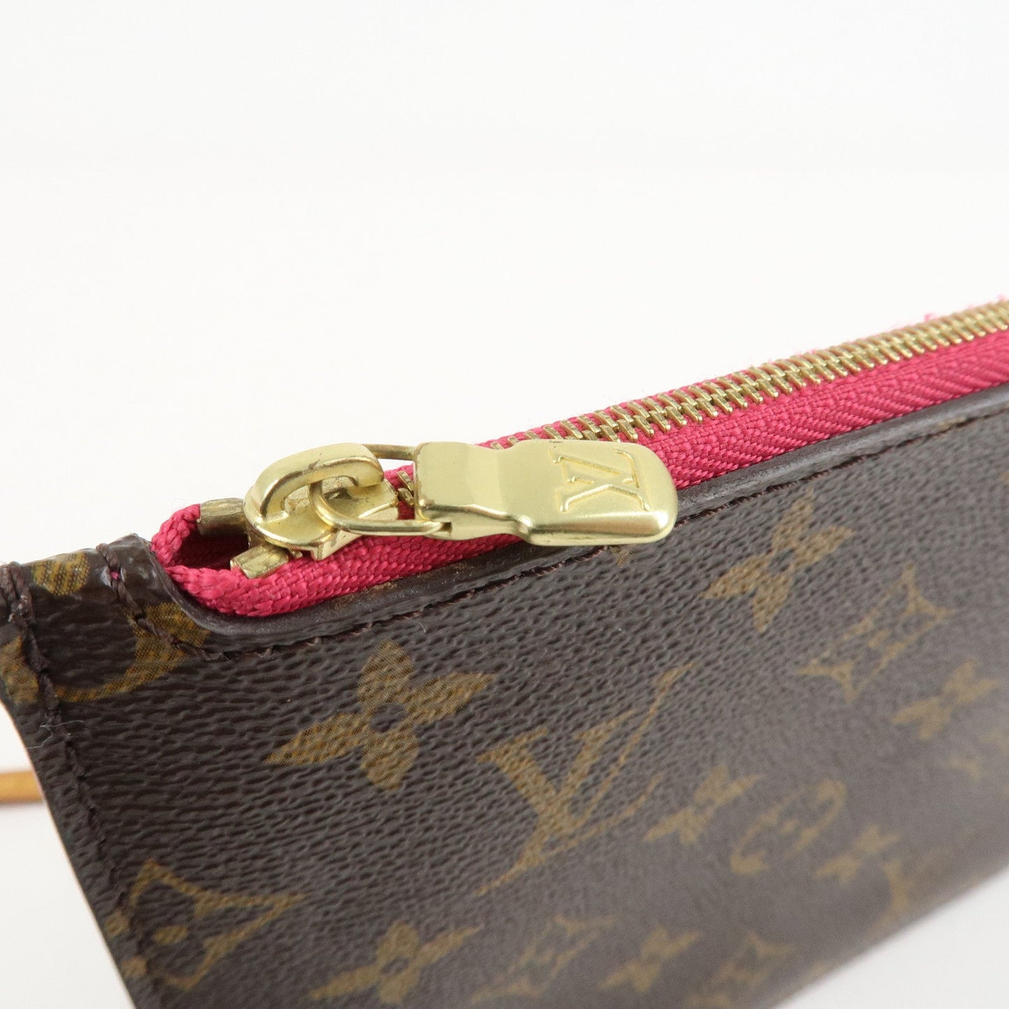 Louis Vuitton Monogram Pouch for Neverfull MM Tote Bag Fuchsia