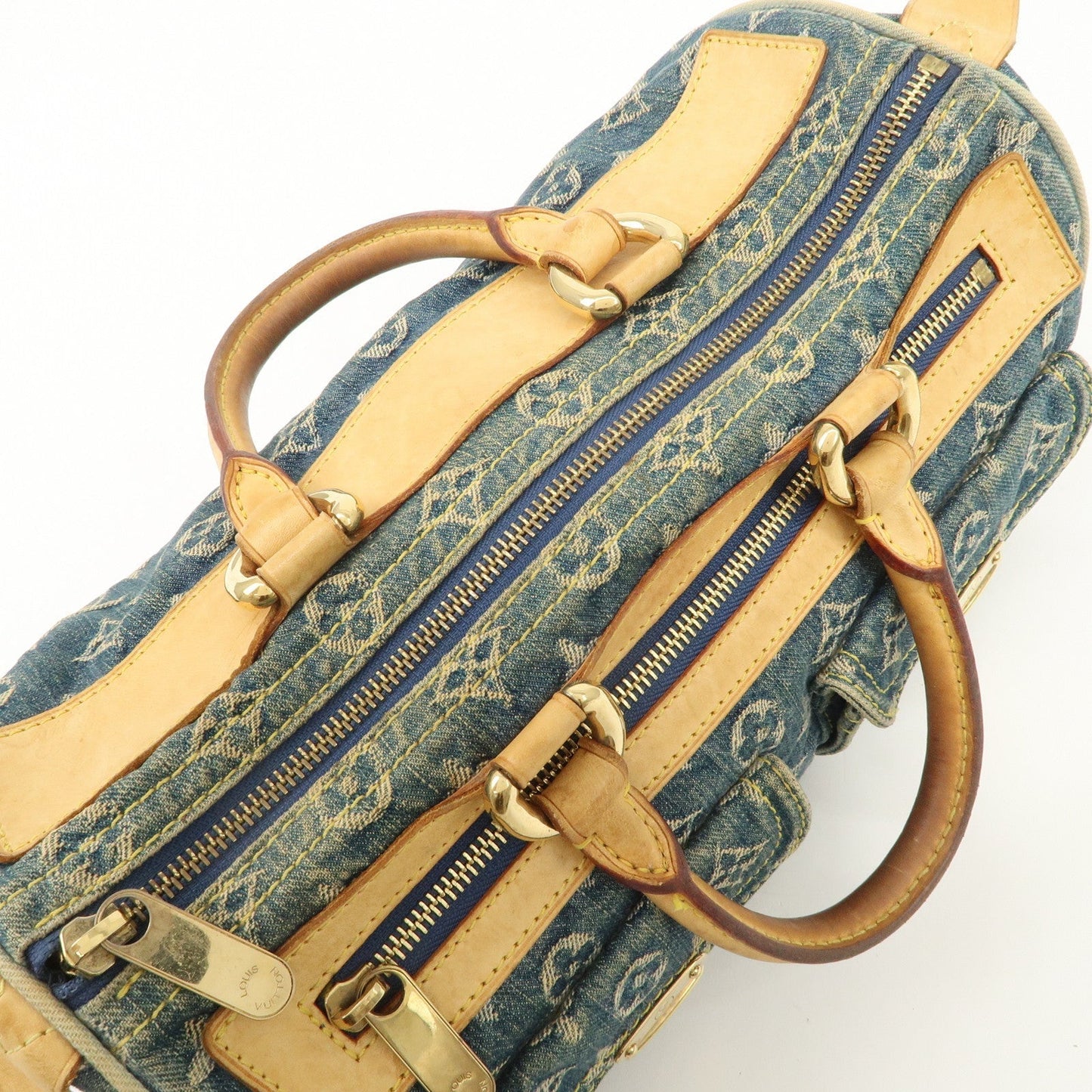 Louis Vuitton Monogram Denim Neo Speedy Boston Bag Blue M95019