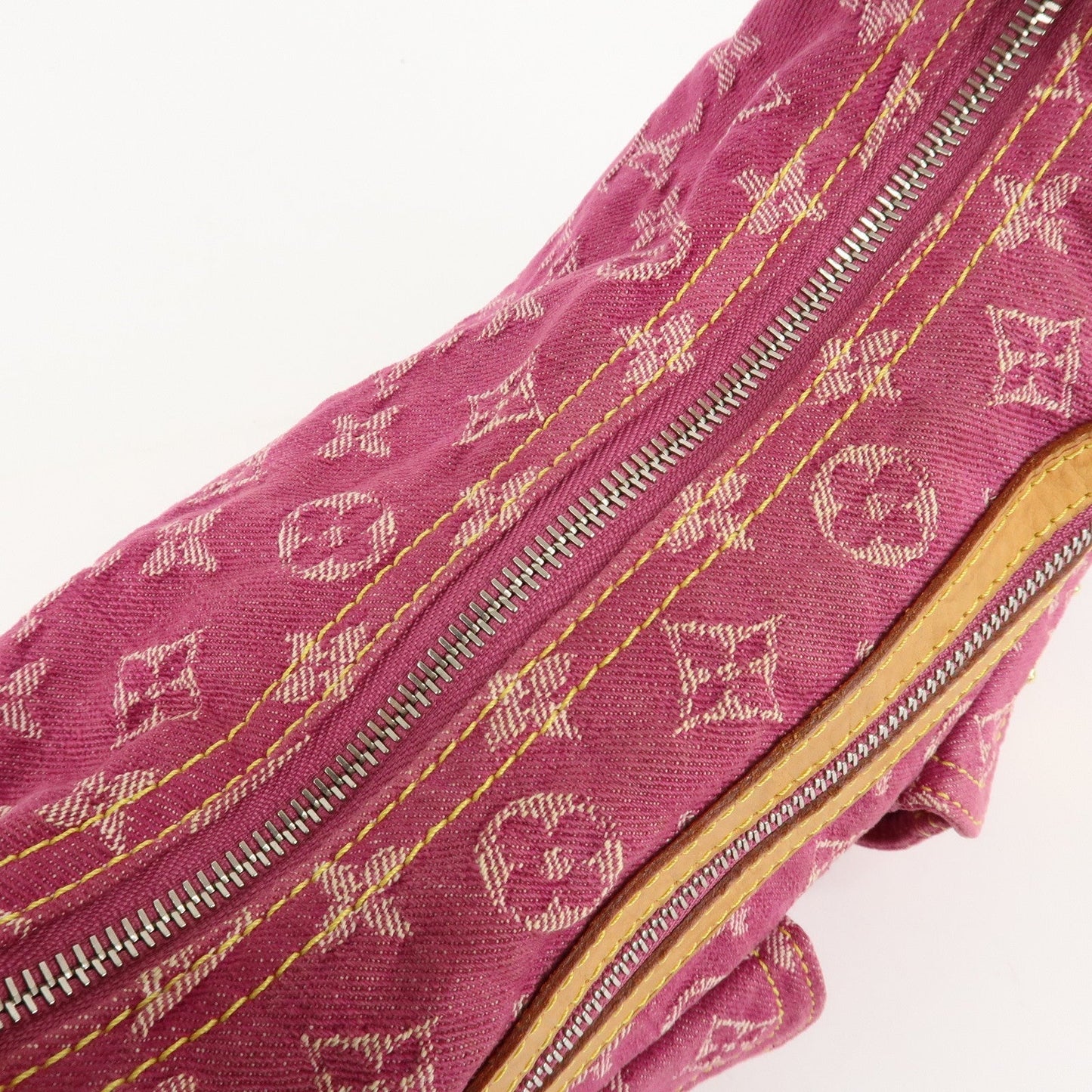 Louis Vuitton Monogram Denim Baggy PM Shoulder Bag Fuchsia M95212