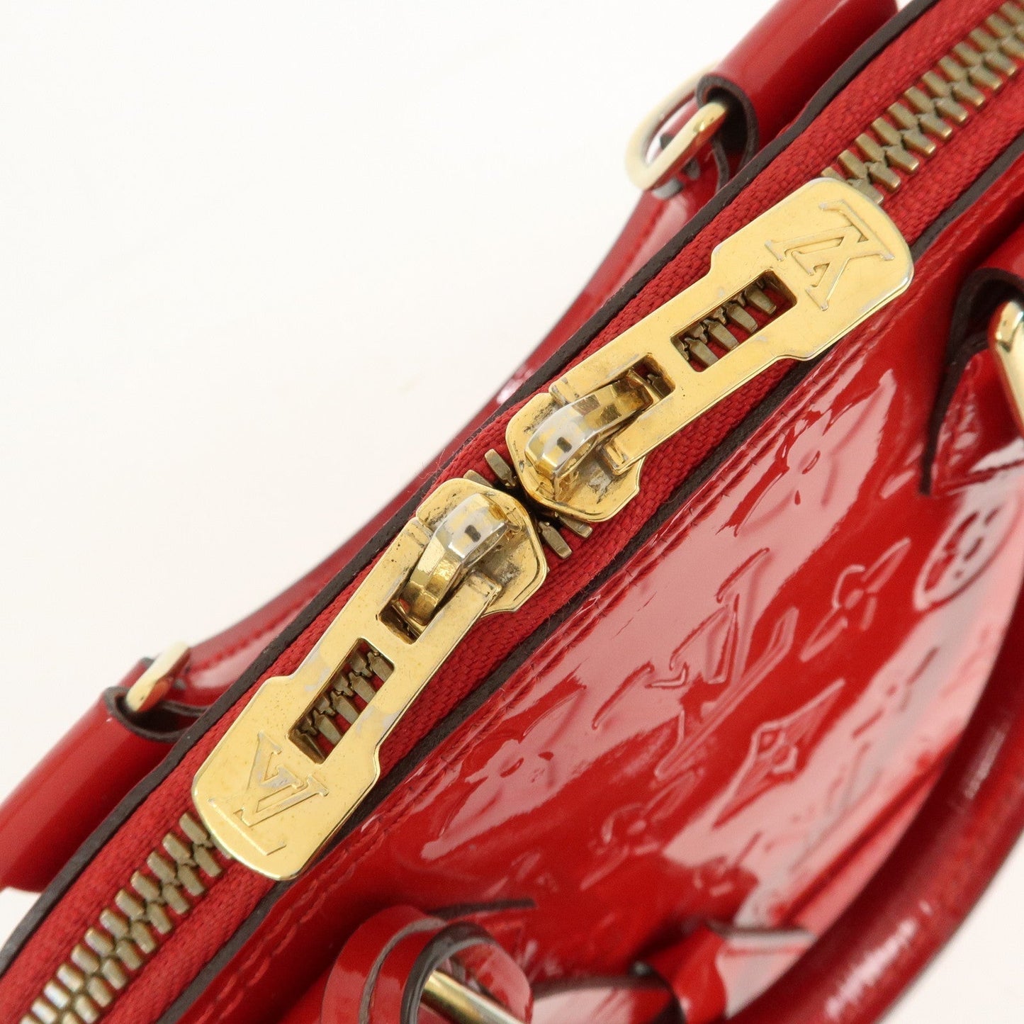 Louis Vuitton Monogram Vernis Alma BB Cerise Shoulder Bag M90174