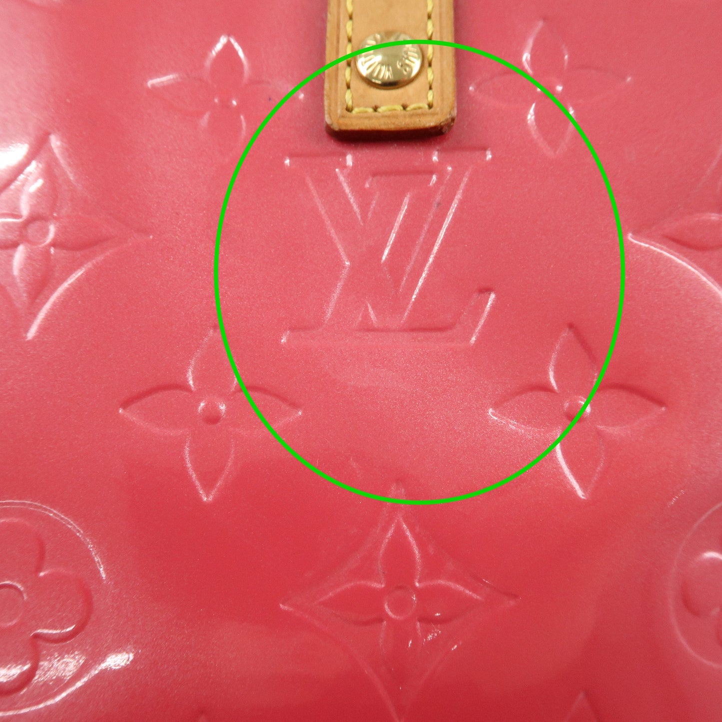 Louis Vuitton Monogram Vernis Lead PM Hand Bag Pink M991221