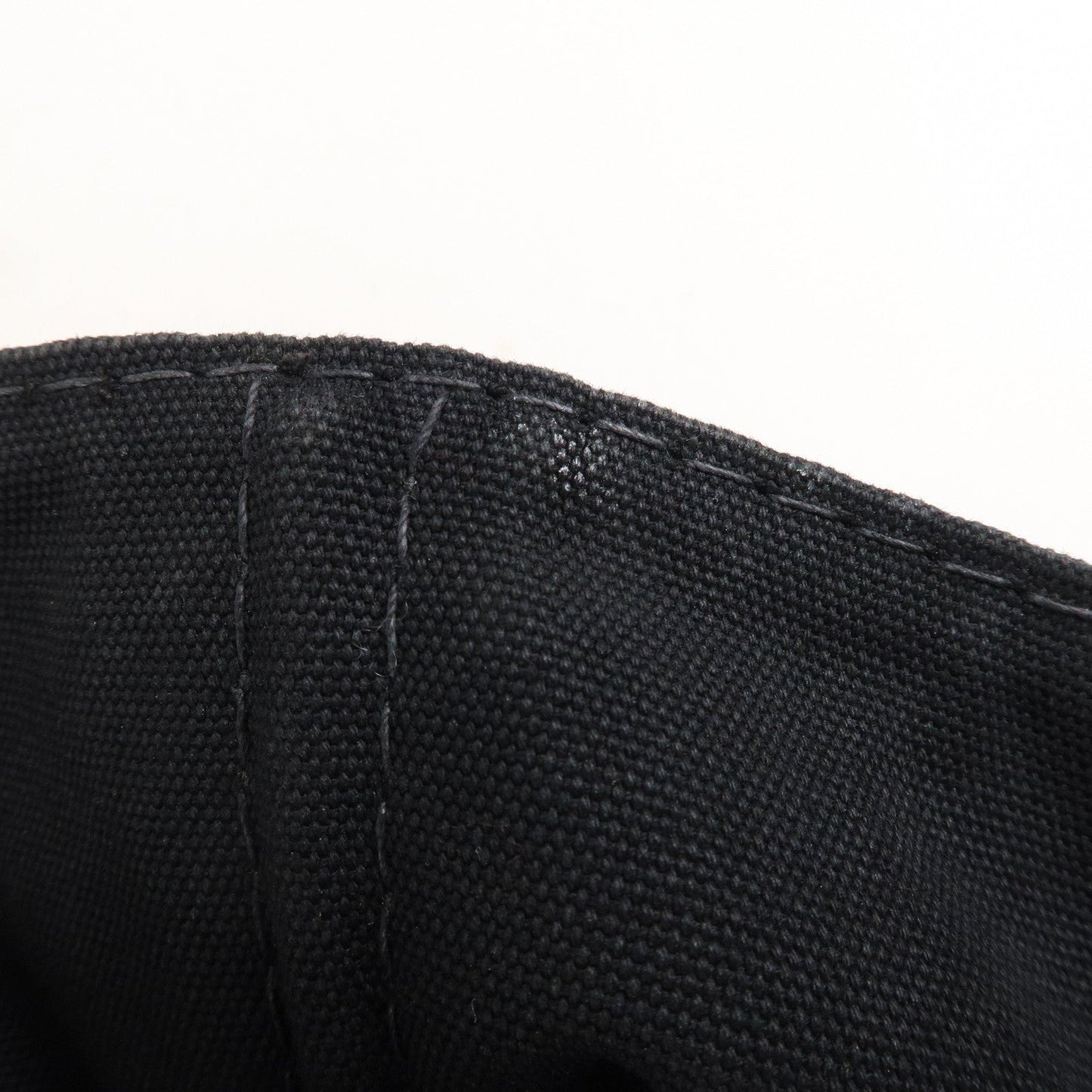 Prada Canapa Canvas Tote Bag Hand Bag Black BN1877