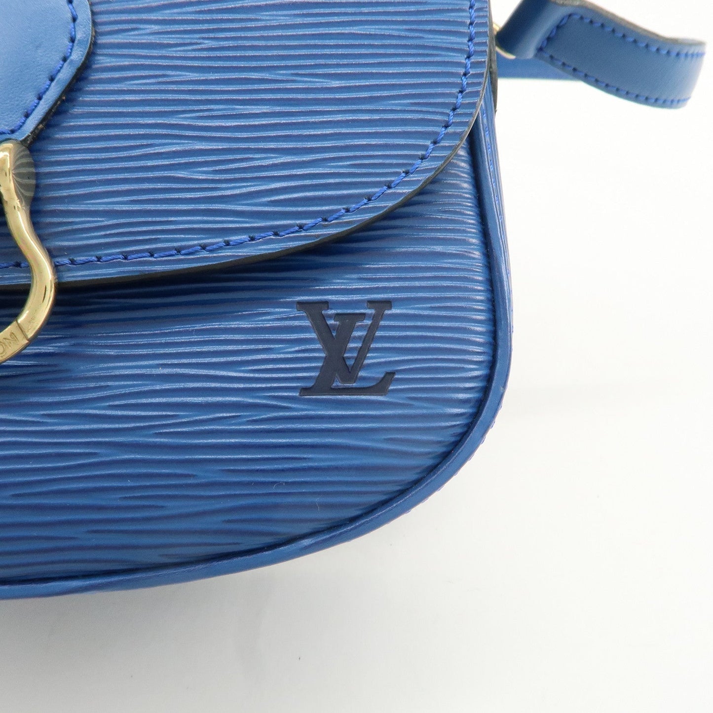 Louis Vuitton Epi Mini Saint Cloud Shoulder Bag Blue M52215