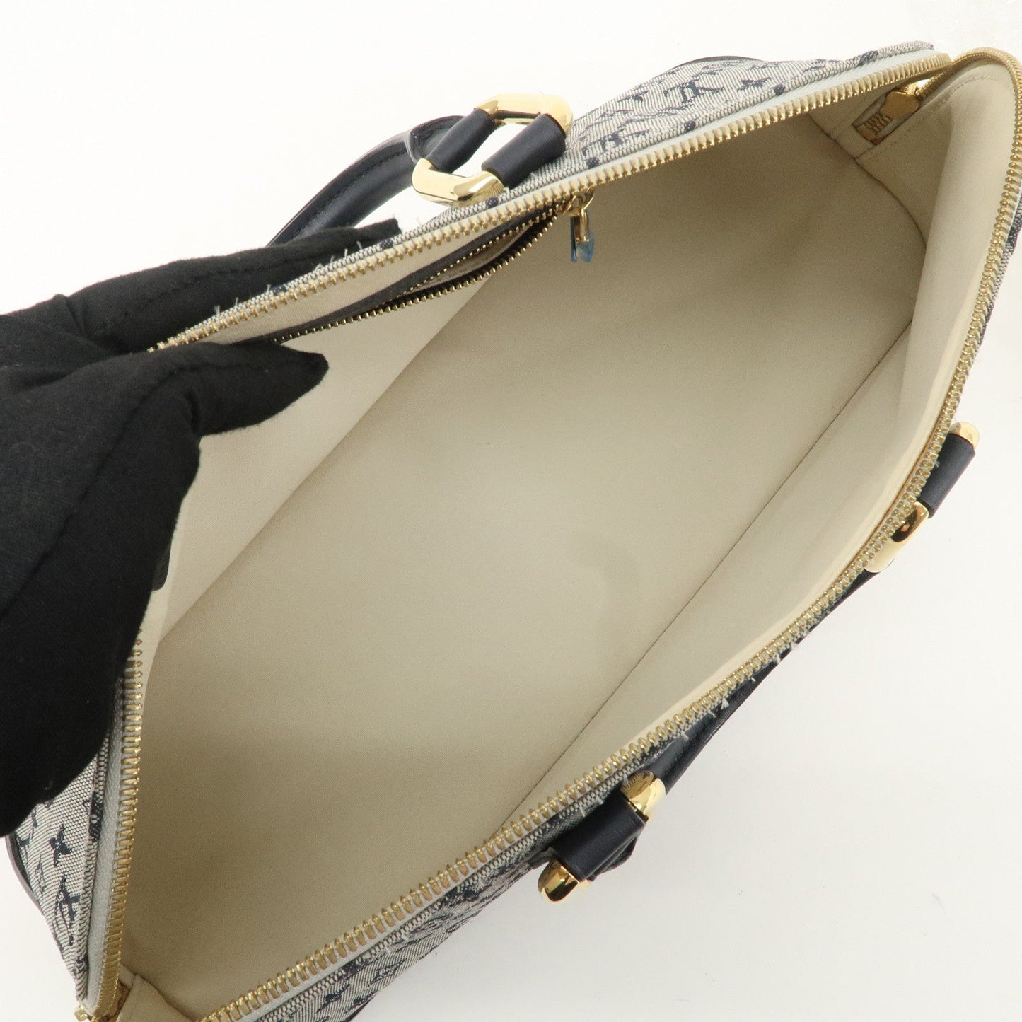 Louis Vuitton Monogram Mini Alma Long Hand Bag Blue M92205
