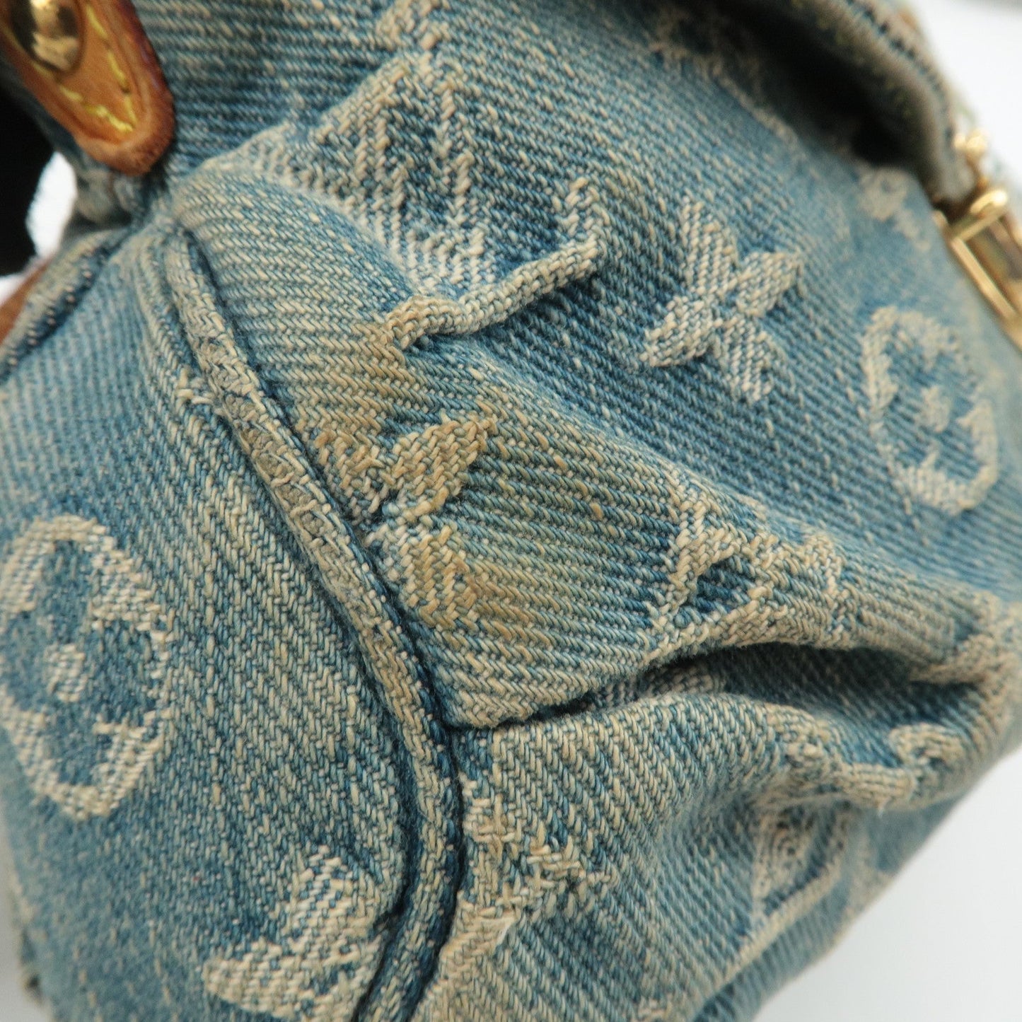 Louis Vuitton Monogram Denim Mini Pleaty Shoulder Bag M95050