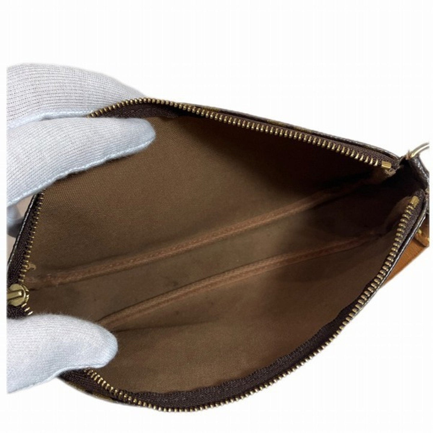 Louis Vuitton Pochette Accessoire  Canvas Clutch Bag