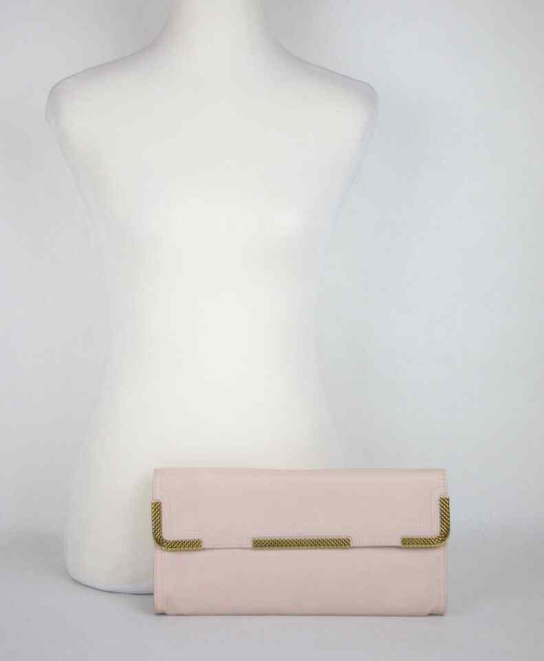BOTTEGA VENETA Women's Leather Wristlet Clutch Bag  Detail