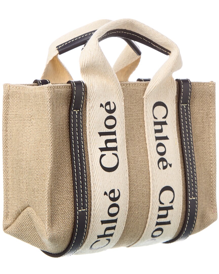 CHL - CC o? Woody Mini Canvas & Leather Tote
