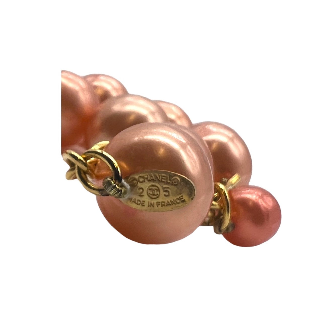 Chanel bag Peach Synthetic Pearl Necklace