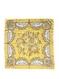 Gucci   Yellow Floral Silk Scarf