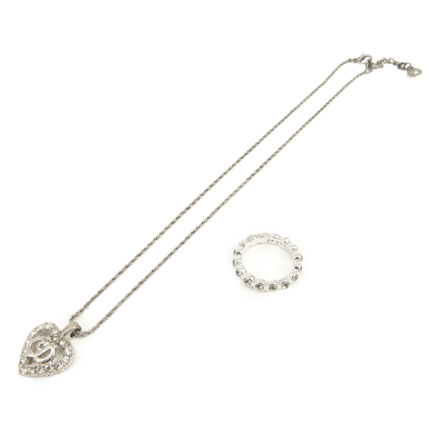 Christian Dior Coach Metal Set Of 2 Accessories Necklace Ring
