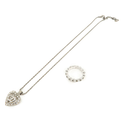 Christian Dior Coach Metal Set Of 2 Accessories Necklace Ring