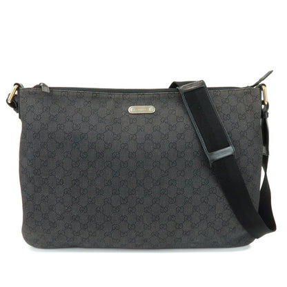 GUCCI GG Monogram GG Denim Shoulder Crossbody Bag Black 190628