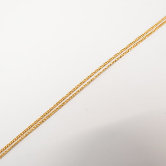 Christian Dior Metal Circle Plate Logo Necklace Gold