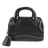 PRADA Leather Mini Boston Bag Hand Bag Black  d