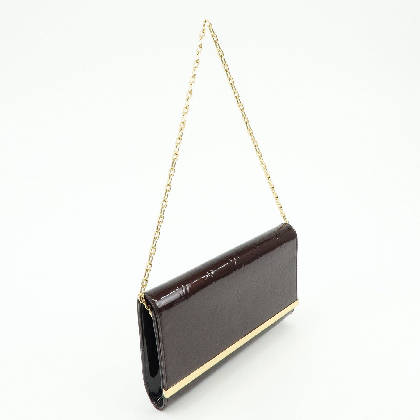 Louis Vuitton Monogram Vernis Clutch Ana Clutch Bag Amarante M90093
