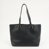 PRADA Logo Vitello Daino Leather Tote Bag Shoulder Bag Black 1BG100
