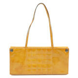 CHANEL Chocolate Bar Patent Leather Shoulder Bag Hand Bag Orange