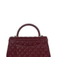 Chanel Burgundy Caviar Small Coco Handle Flap Bag