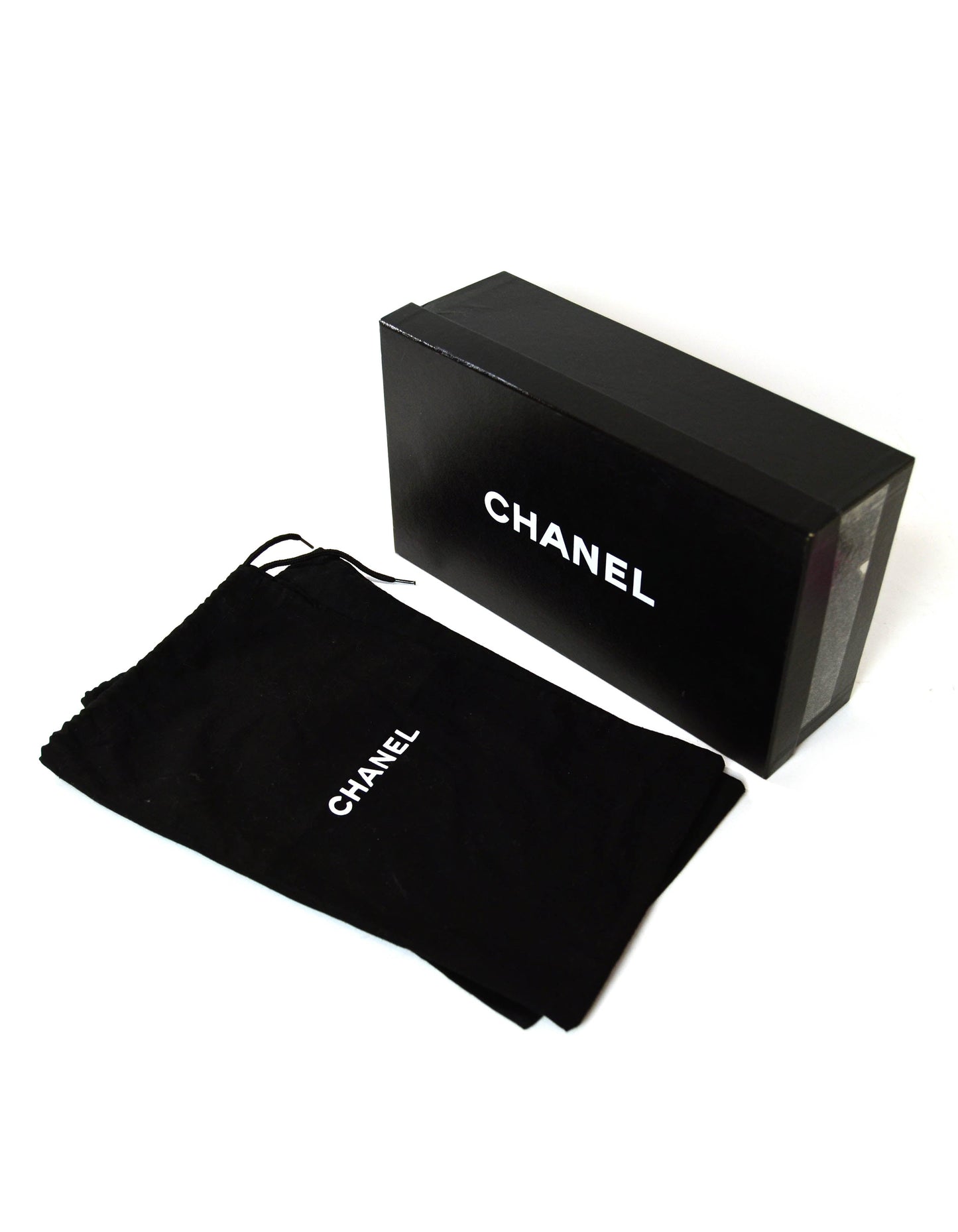 Chanel Grey/Black Suede Cap Toe CC Ballet Flats sz 39.5