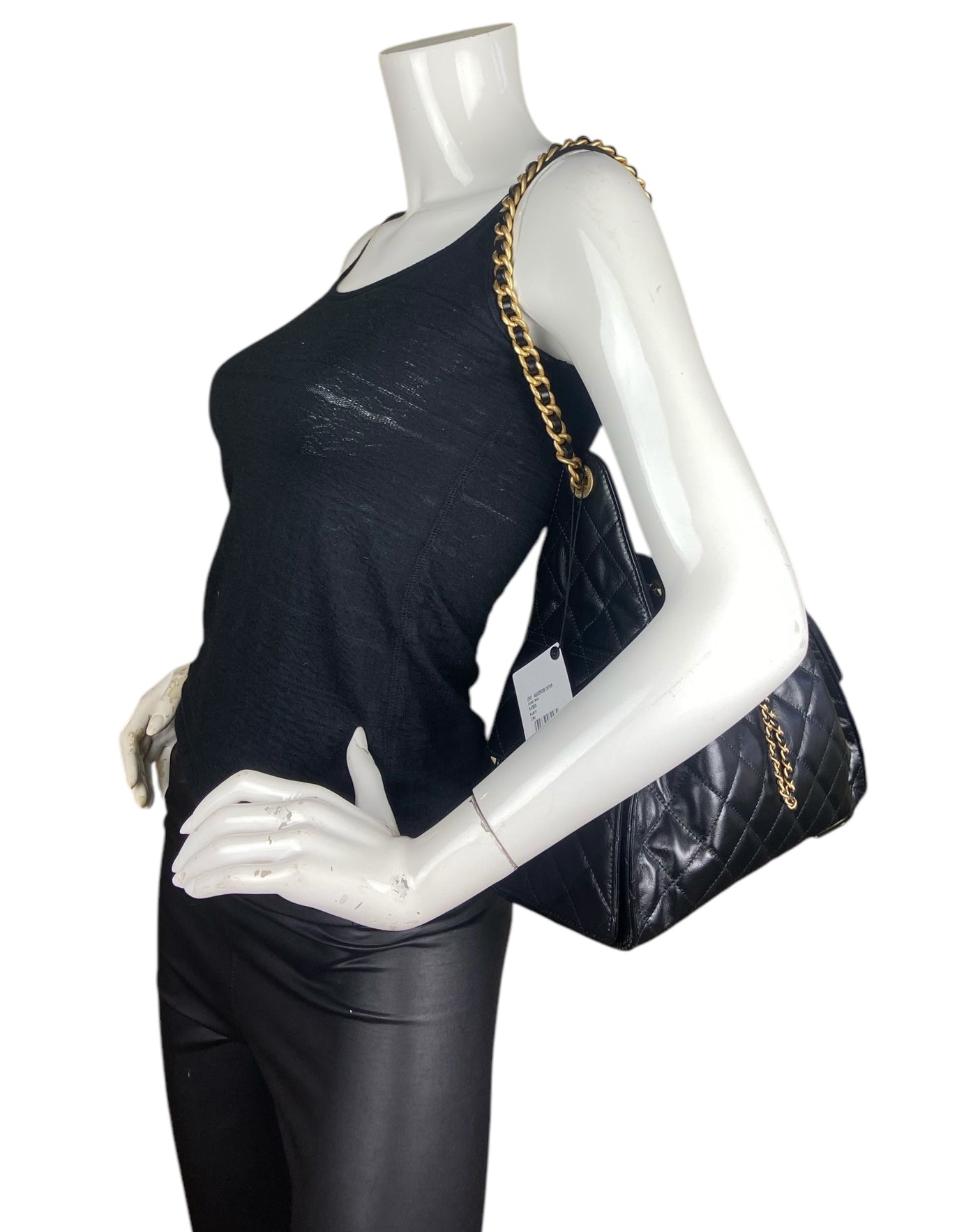 Chanel 2025 Black Leather Small 25 Hobo