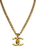 Chanel '90s   Goldtone CC Twistlock 22" Necklace