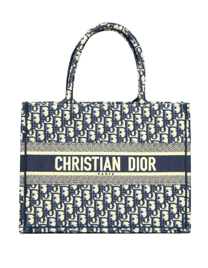 Christian Dior 2020 Blue Oblique Monogram Small Book Tote Bag