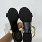 Chanel T-Bar Sandals with Pearl CC