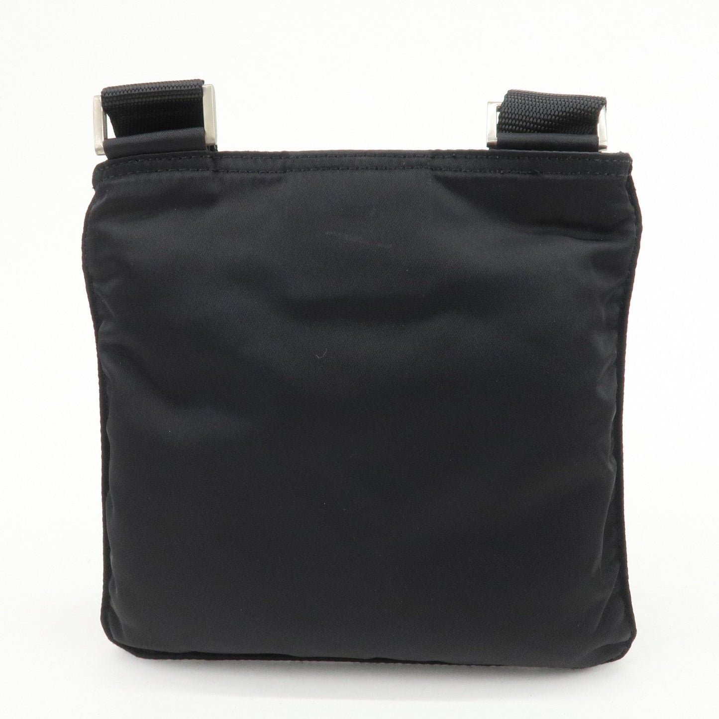 PRADA Triangle Logo Nylon Shoulder Bag Crossbody Bag Black B7372
