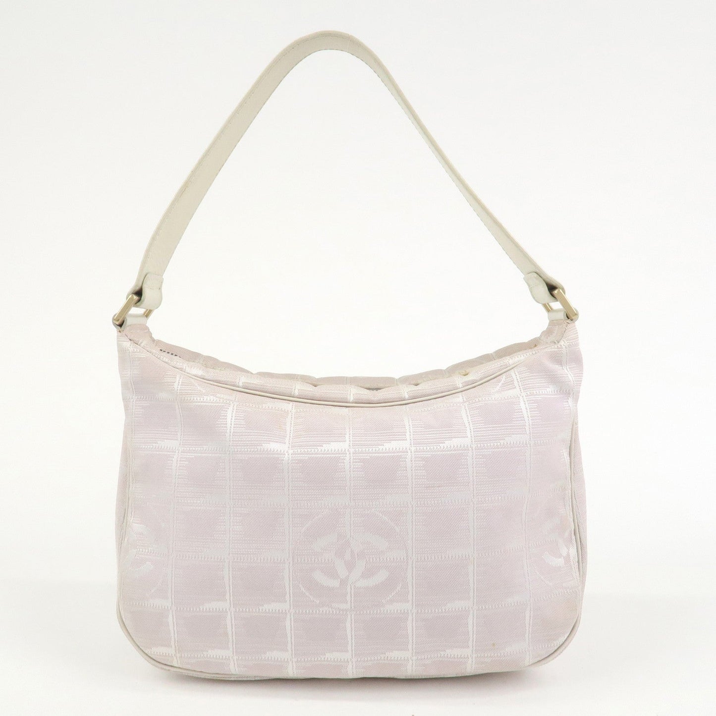 CHANEL New Travel Line Canvas Leather Shoulder Bag Hand Bag Pink