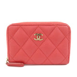 CHANEL COCO Mark Matelasse Caviarskin Classic Zippy CoinCase AP0216