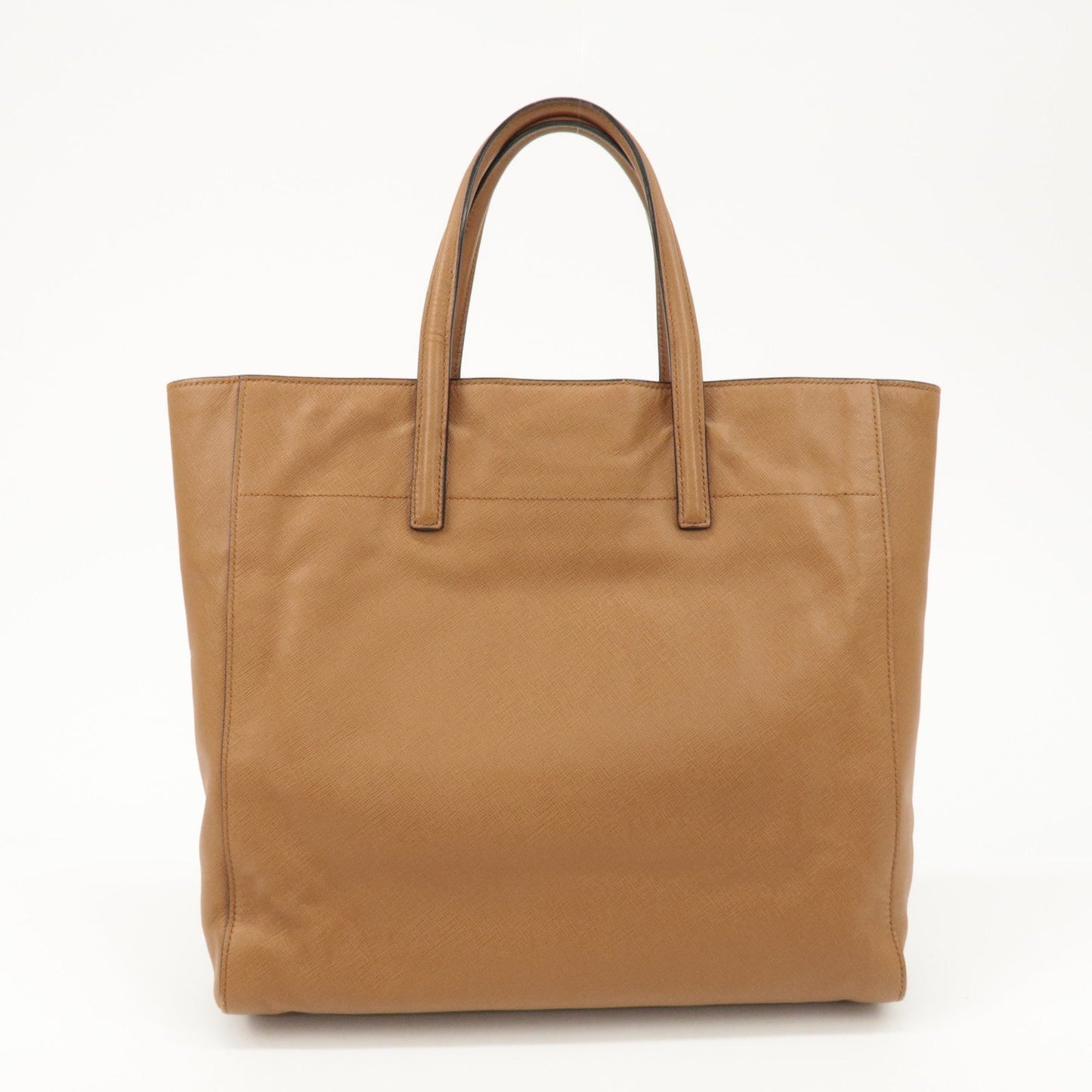 PRADA Triangle Logo Saffiano Leather 2Way Tote Bag Brown BN2666  d